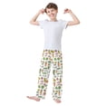 thumbnail image 2 of FORMRS Boys Pajama Pants with Pockets Size 13-14Y Kids Lounge Sleep Bottoms, Green Vegetables Pattern, 2 of 8