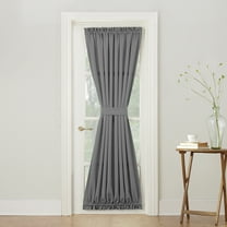 Sun Zero Bartlett Rod Pocket Room Darkening Window Door Panel, 54"X72", Gray