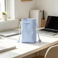 thumbnail image 2 of EARKITY Leather Drawstring Pouch Bag For Cameras Compact Camera Storage Organizer Travel Accessory Gift For Photographers, 2 of 5