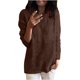 thumbnail image 3 of Sudadera para mujer casual cuello redondo difuso polar jersey camisa otoño invierno ligero peludo manga larga tops 2023, 3 of 5