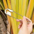 thumbnail image 6 of Ljudmp Funny Pin Shape Design Hair Pins Heart Hair Clip For Women Metal Long Bun Plate Hairpin Hair Insert Hair Sticks Accessories for Thick Long Hair Silver, 6 of 8
