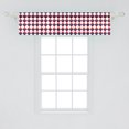 thumbnail image 2 of Ambesonne Americana Window Valance, Half Triangles Diamond Shapes Retro Navy Inspired Artwork Print, Curtain Valance for Kitchen Bedroom Decor with Rod Pocket, 54" X 12", Red Dark Blue and White, 2 of 3
