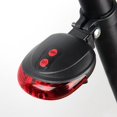 thumbnail image 1 of Ciclismo en bicicleta 7 modos de flash Luces rojas a prueba de agua con 5 LED y 2 rayos láser Luz trasera para bicicleta Luz de advertencia de seguridad Luz trasera para bicicleta Lámpara tr, 1 of 5