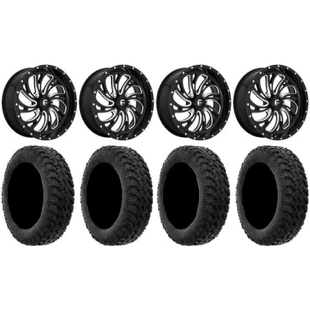 Fuel Kompressor Black 20 Wheels 34 MotoHammer Tires Kawasaki Mule Pro FXT