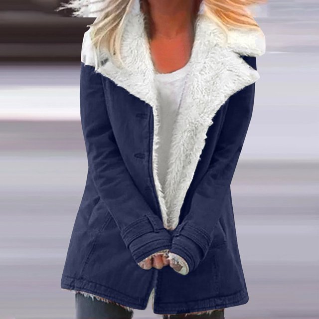 Womens 2022 Winter Long Sleeve Solid Fuzzy Fleece Open Front Hooded Cardigans Jacket Coats Outerwear with Pocket