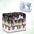 thumbnail image 4 of HELLHERO Christmas Snowmen Pattern Sewing Machine Cover Polyester Material Protective Cover with Zipper Pockets for Most Singer and Brother Sewing Machine, 4 of 8