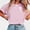 Pink, variant on Bwndum Womens Christian T-Shirt - Burgundy Cross Graphic Tee, Short Sleeve Cropped Casual Top, Relaxed Fit Faith Shirt for Women, Soft Blend,Size 2XL