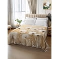 thumbnail image 2 of White Dandelion King Size Flat Sheet, Wrinkleproof & Fadeproof Cooling Flat Bed Sheet Only, Country Botanical Floral Flowers Plants Breathable Soft Bedding Top Sheets 105 x 98 Inches, 2 of 8