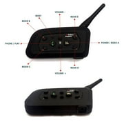 Motorcycle Wireless Headset / Intercom 1200M Hands-Free Interphone Helmet Headset For Six Motorcycle Riders
