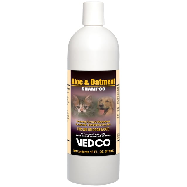 Shampoo Vedco de aloe y avena para perros y gatos 473 ml