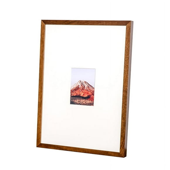 Picture Frames Natural - Wood Frames with Acrylic Plexiglass Tabletop and Wall Mounting Display