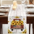 thumbnail image 3 of Table Runners 72 Inches Long Dress Scarves, Vintage Sunflower Truck Farmhouse Kitchen/Dining Table Runner, Coffee Tablerunners, Wooden Summer Botanical Retro Art 16x72 Inch, 3 of 9