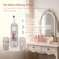 thumbnail image 4 of WANDF Hanging Toiletry Bag for Women, Multi-Compartment Cosmetic Bag with Hook, Portable Dopp Kit Organizer, Makeup Bag for Travel,Business Trip,Bathroom(Beige Flower), 4 of 9