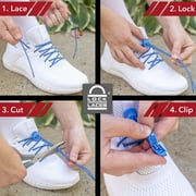 LOCK LACES Shoelaces Elastic No Tie, Royal Blue, 48-Inch
