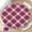 4th of July - Red Plaid, variant on He Is Risen Easter Round Fitted Tablecloth with Elastic Religious Wreath Circle Table Cloth for 40-44" Tables Reusable Wipeable Rose Floral Christian Table Cover for Party Picnic Outdoor Decor