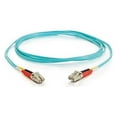 thumbnail image 2 of C2G 00997 OM4 Fiber Optic Cable - LC-LC 50/125 Duplex Multimode PVC Fiber Cable, Aqua (3.3 Feet, 1 Meter), 2 of 5