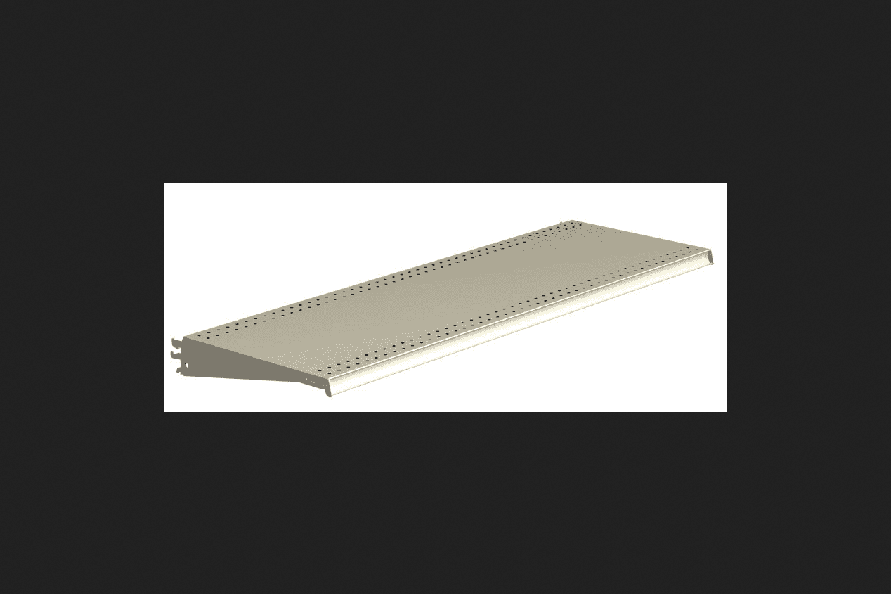 Lozier DL Style Shelf 13 in. L x 1 in. H x 48 in. W Platinum Walmart