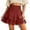 A-Red1551, variant on Wxolcjlv Women's Lace Tiered Mini Skirt Elastic Waist Flowy Silhouette Beach Casual Short Skirts