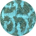 thumbnail image 1 of Ahgly Company Indoor Round Abstract Light Blue Modern Area Rugs, 6' Round, 1 of 4