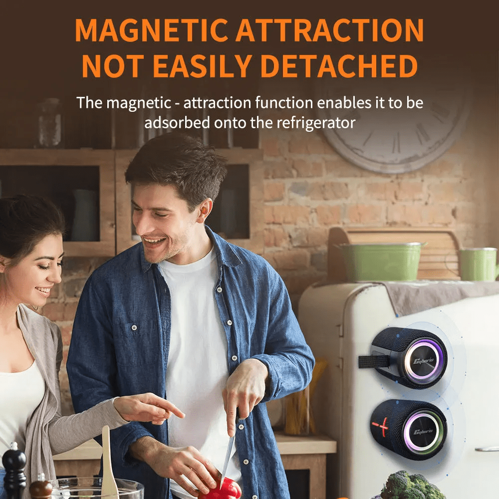 Magnetic Dual-Split Bluetooth Speaker, IPX6 Waterproof Split Portable Wireless Speaker, 20W Volume, S11