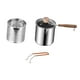 thumbnail image 4 of Olla freidora profunda Olla freidora con colador y tapa Mango de madera Olla mini casera estilo a, 4 of 9
