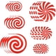 thumbnail image 1 of 24 pegatinas para suelo de menta, 3 tamaños, diseño autoadhesivo, pegatinas de dulces navideños BRILLAR Rojo Verde, 1 of 5