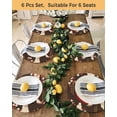 thumbnail image 4 of 15 Inch Round Placemats Set of 4, Japanese Style Non Slip Heat Insulation PP Table Mats, Modern Cranes Cherry Flower Wave Brown Washable Place Mats for Kitchen Dining Party Table Decor, 4 of 7