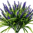 thumbnail image 4 of Artificial Flowers for Outdoor Plants 6 Bundles Fake Lavender Plastic Faux Monkey Grass for Verandah Window Garden Office Patio Front Porch UV Resistant for Planter, 4 of 8