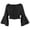 Black, variant on Krdevn Solid Colored Casual Off Shoulder Flare Sleeve Smocked Waist Blouse (Little Girls, Big Girls),14 Years