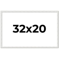 32x20 Frame White Real Wood Picture Frame Width 0.75 inches | Interior Frame Depth 0.5 inches |