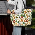 thumbnail image 4 of Wukai Lemon Fruits Vegetables Print Zipper Bag,large Beach Tote Bag,Waterproof Sandproof Bag,Grocery and Picnic Tote Travel Bag, 4 of 5