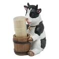 thumbnail image 3 of Ebros Farm Bovine Holstein Cow By Wood Barrel Toothpick Holder With Toothpicks, 3 of 10