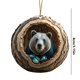 thumbnail image 3 of Adornos para árbol de Navidad - Decoración acrílica colgante de 3,15 pulgadas con estampado de animales • Regalo navideño para familia y compañeros • Set de 1, 3 of 8