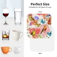 thumbnail image 6 of Yiaed Flowers And Birds Watercolor Print Leather Coasters for Drinks - Cup Coasters Coffee Table Kitchen Table Bar, Home & Office Gifts Handmade Drink Coasters-Square, 6 of 6