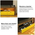 thumbnail image 6 of Mid Century Modern TV Stand LED Entertainment Center for TVs up to 55'' Wood TV Cabinet Media Console Table 2 Drawer Storage Open Shelves, 6 of 12