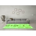 thumbnail image 3 of Ahgly Company Indoor Rectangle Abstract Green Modern Area Rugs, 2' x 4', 3 of 4