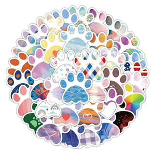 76 Pieces Dog Paw Decal Paw Print Sticker Dog Room Decor for Walls Dog Pup  Removable Vinyl Wall Sticker Decoration Animal Footprint for Kid Boy Girl