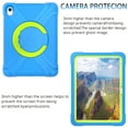 thumbnail image 2 of Kids Case for iPad 10th Gen 10.9 inch 2022, Ring Multi-Functional Grip Stand Shockproof Full-Body Rugged Protective Hybrid Case Cover for iPad 10th Generation,Blue + Green, 2 of 7