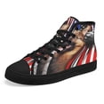 thumbnail image 7 of German Shepherd The Thin Blue Line America US High Top Canvas Shoes Sneakers Black Size 4.5, 7 of 7