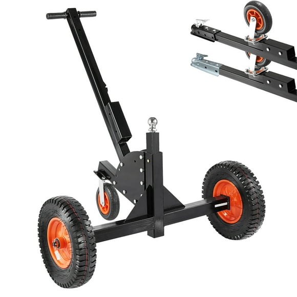 KFFKFF Heavy-Duty Trailer Dolly, 1500lbs Tongue Weight Capacity, 2 in 1 Trailer Mover with 2 in Ball, 16 in Pneumatic Tires and Universal Wheel, Portable Tow Dolly for Moving Car RV Trailer