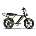 thumbnail image 2 of EMMO Paralo Pro Moped Style EBike for Two - Electric Scooter Bicycle 750W - Green - Long Range 48V Removable Battery LED Turn Signals, 2 of 5