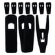 thumbnail image 1 of 10 perchas de terciopelo con pinzas flocadas para trajes, faldas y pantalones, para organizar el armario del hogar, color negro, 1 of 7