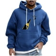 thumbnail image 2 of Awdenio Men's Fashion Hoodies & Sweatshirts Hoodies Pullover Color Block Fleece Long Sleeve Sweatshirt Tops with Pocket, 2 of 5