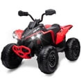thumbnail image 4 of Towallmark Kids Atv Quad 4 Wheeler, 12V Ride on Toy Car Bombardier Licensed BRP Can-am Electric Vehicle, w/LED Lights, Bluetooth, Music,for 3-8 Year Old, Red, 4 of 8