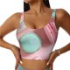 thumbnail image 1 of Balery Pastel Macarons Delight Sujetadores deportivos con espalda cruzada para mujer, acolchados, sin costuras, de alto impacto, ideales para yoga, gimnasio, entrenamiento y fitness.-X-Large, 1 of 8