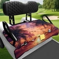 thumbnail image 4 of Uourmeti Sunset Palm Beach Print Golf Cart Seat Covers Breathable, Soft, Suitable for Sports, Fit for EZGO, 4 of 8