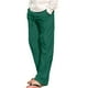 thumbnail image 2 of Pantalones largos para hombre, moda de verano, lisos, informales, con cintura elástica y bolsillos, 2 of 5