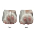 thumbnail image 3 of Yiaed Raindrop Kitten Paw Print Women's Running Shorts with Liner 3 Zipper Pockets Elastic Workout Athletic Gym Yoga Shorts-XX-Large, 3 of 7