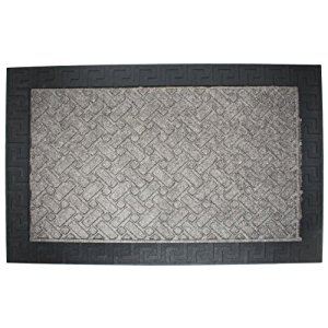 J M Home Fashions Greek Key Charcoal Doormat 24x36 Walmart Com