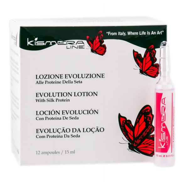 Loción Kismera Evolution con proteína de seda 12x15ml